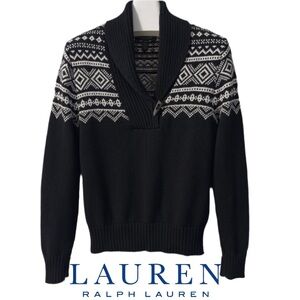 LAUREN RALPH LAUREN | Long Sleeve Knit Pullover Toggle Après Ski Sweater Jumper